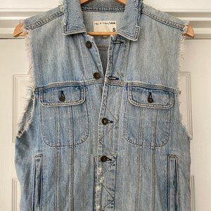rag & bone/JEAN Distressed Boyfriend Denim Vest